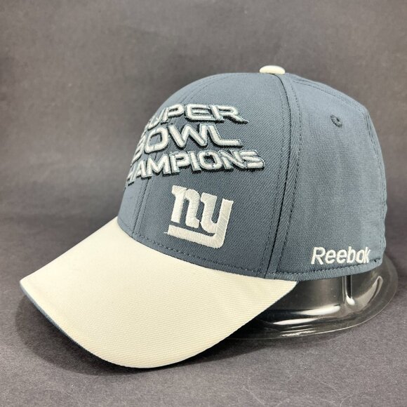 New York Giants NFL Fitted OSFA Cap Hat Reebok Gray Super Bowl Football Mens - Picture 2 of 16